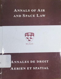 Image of Annals of air and space law: Vol. x