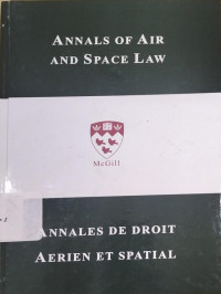 Image of Annals of air and space law: Vol.xviii (Part I)