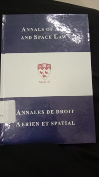 Image of Annals of air and space law: Vol. XXX (Part I)
