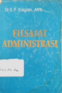 Image of Filsafat administrasi